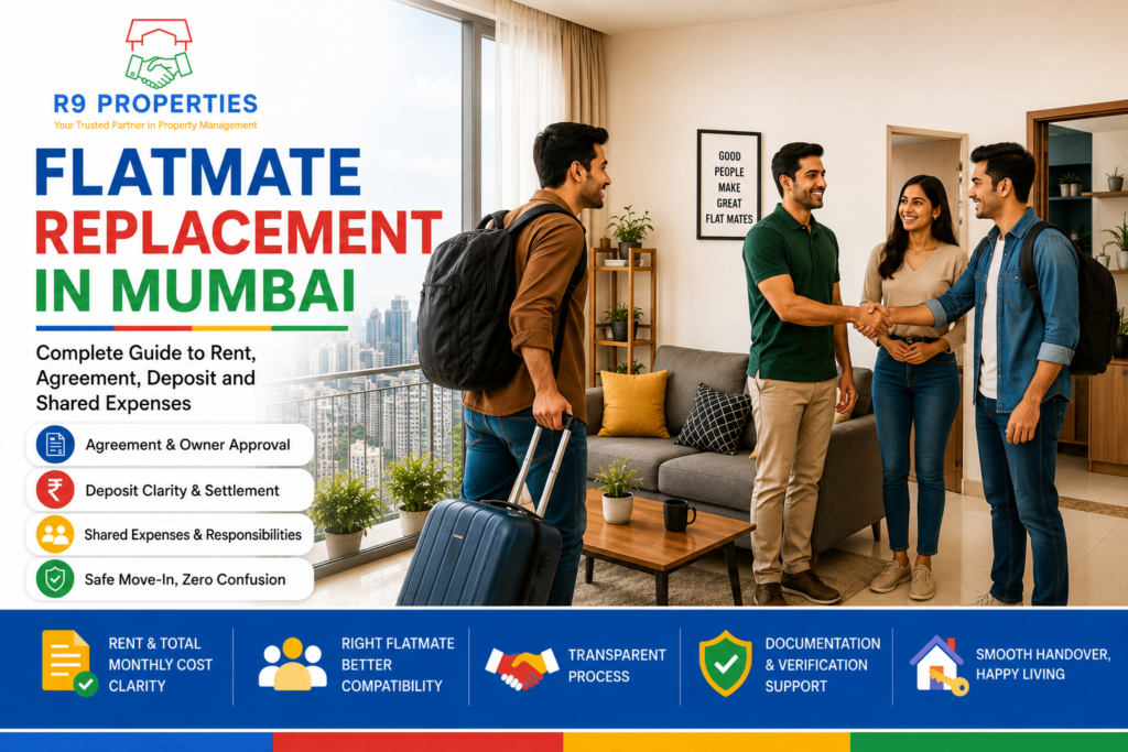 Flatmate replacement in Mumbai guide for rent agreement deposit and shared expenses