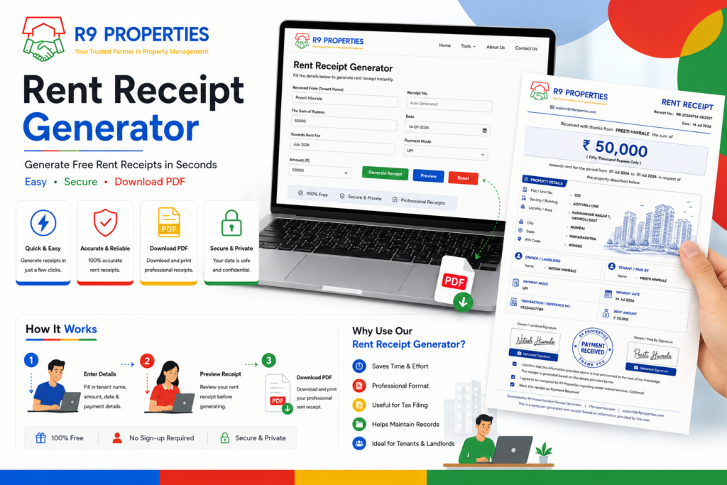 Rent Receipt Generator - R9 Properties