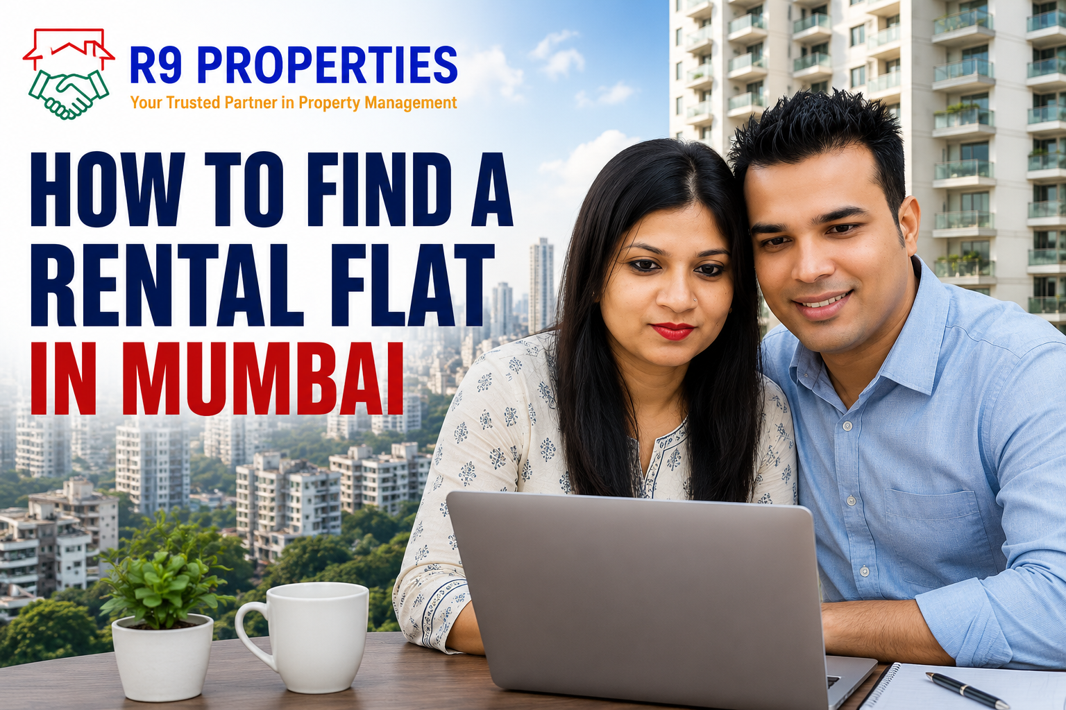 Couple searching for a rental flat in Mumbai with R9 Properties